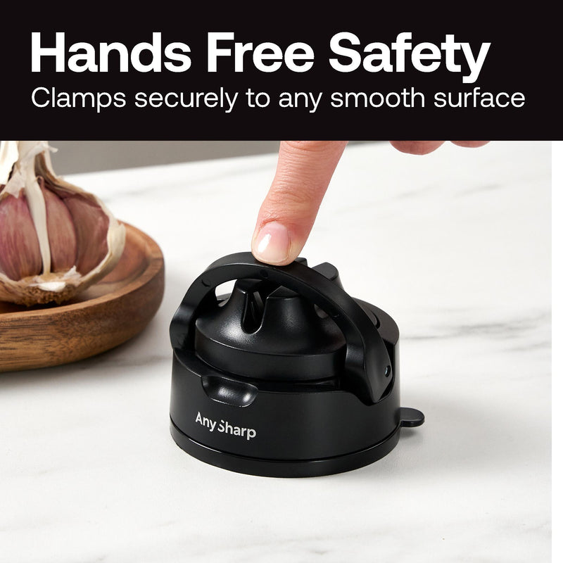 AnySharp Safer Hands-Free Knife Sharpener, Evo, Black