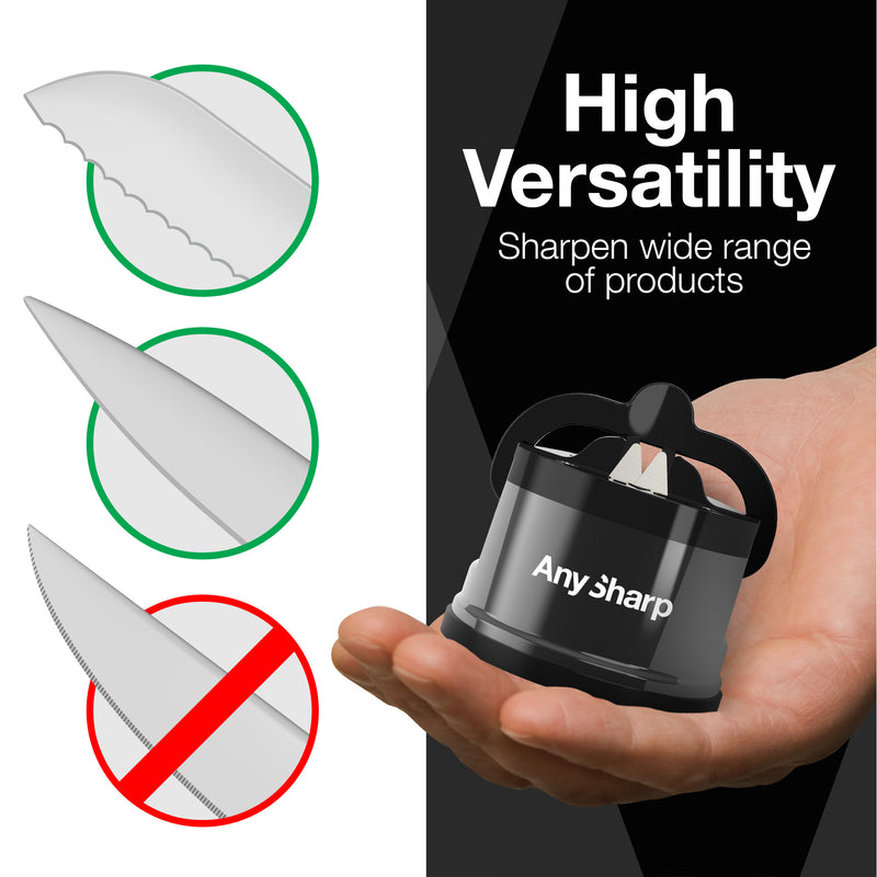 AnySharp Pro Safer Hands-Free Knife Sharpener, Excel, Wolfram